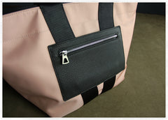 Khaki Womens Nylon Shopper Tote Womens Nylon Shoulder Tote Khaki Nylon Handbag Purse for Ladies