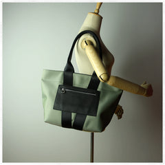 Khaki Womens Nylon Shopper Tote Womens Nylon Shoulder Tote Khaki Nylon Handbag Purse for Ladies