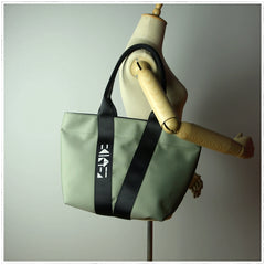 Khaki Womens Nylon Shopper Tote Womens Nylon Shoulder Tote Khaki Nylon Handbag Purse for Ladies