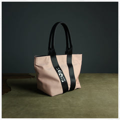 Khaki Womens Nylon Shopper Tote Womens Nylon Shoulder Tote Khaki Nylon Handbag Purse for Ladies