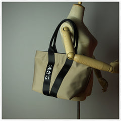 Khaki Womens Nylon Shopper Tote Womens Nylon Shoulder Tote Khaki Nylon Handbag Purse for Ladies