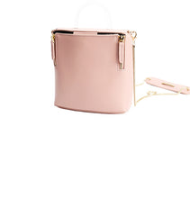 Pink Leather Women Cube Handbags Shoulder Bag Work Bag For Women