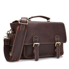 Vintage Leather Men's Shoulder Camera Bag Shoulder SLR Side Bag Briefcase For Men