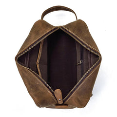 Portable Vintage Mens Leather Zipper Clutch Purse Bag Clutch Bag For Men