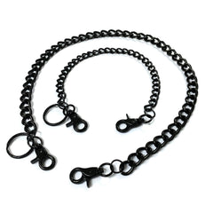 Cool Black Mens Biker Wallet Chain Punk Pants Chain Long Black Wallet Chain For Men