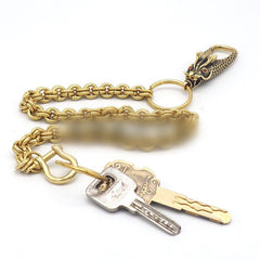 Cool Brass 17‘’ Chinese Dragon Wallet Chain Key Chain Wallet Chain Pants Chain For Men