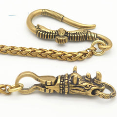 Cool Brass Rhino Mens 19'' Rock Wallet Chain Biker Pants Chain jeans chain jean chain for Men