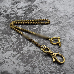 Cool Gold Mens 19'' Biker Wallet Chain Brass Trucker Wallet Chain Pants Chain for Men