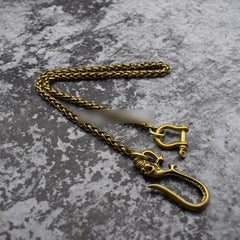 Cool Gold Mens 19'' Biker Wallet Chain Brass Trucker Wallet Chain Pants Chain for Men