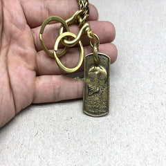 Badass Mens Skull Key Chain Punk Rock Key Holder Key Chain Key Ring for Men