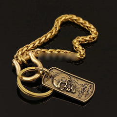 Badass Mens Skull Key Chain Punk Rock Key Holder Key Chain Key Ring for Men