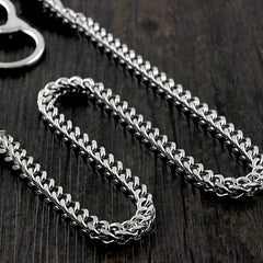 SOLID STAINLESS STEEL BIKER SILVER Dragon WALLET CHAIN LONG PANTS CHAIN jeans chain jean chain FOR MEN
