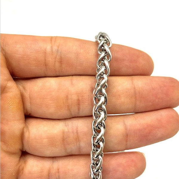 Silver 19'' Men Stainless Steel Rock Wallet Chain Biker jeans chain jean chain K HT00382016