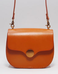 Handmade Leather Round Bag Crossbody Bag Shoulder Bag Purse for Women Leather Bag - EverHandmade