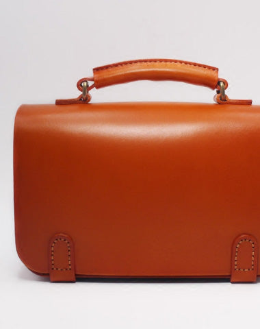 Handmade Leather Messenger Bag Purse Satchel Bag Crossbody Shoulder Bag for Girl Women Lady - EverHandmade