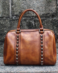 Handmade Leather Handbag Doctor Bag Purse Crossbody Shoulder Bag for Girl Women Lady - EverHandmade