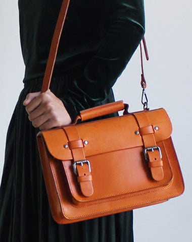 Handmade Leather Messenger Bag Satchel Bag Crossbody Bag Shoulder Bag Purse for Women Leather Bag - EverHandmade