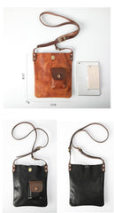 Vintage Tan Handmade LEATHER MEN'S Side BAG Courier Bag MESSENGER BAG Black Leather Postman BAG FOR MEN