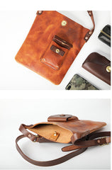 Vintage Tan Handmade LEATHER MEN'S Side BAG Courier Bag MESSENGER BAG Black Leather Postman BAG FOR MEN