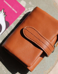 Handmade Genuine leather trifold billfold  purse wallet purse coin women
