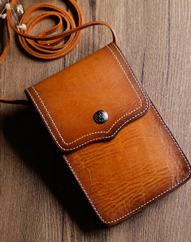 Vintage Leather Small phone Purse shoulder bag leather crossbody bag for women - EverHandmade