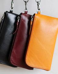 Handmade Genuine leather phone clutch purse Wristlet wallet purse clutch women - EverHandmade