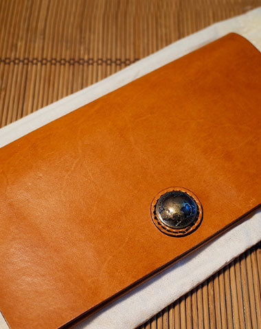 Handmade Genuine leather clutch travel wallet passport wallet purse long wallet women