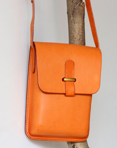 Handmade Leather vintage women phone purse leather shoulder bag crossbody bag - EverHandmade