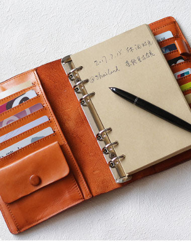 Handmade Genuine leather travel wallet passport journal notebook purse long wallet women - EverHandmade