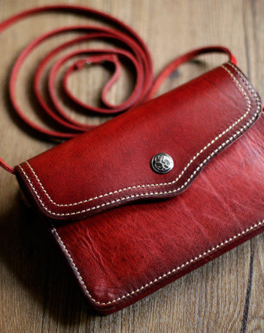 Vintage Leather Small phone Purse shoulder bag leather crossbody bags for women - EverHandmade