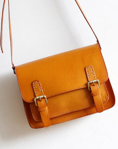 Handmade Leather satchel bag for women leather shoulder bag crossbody bag - EverHandmade