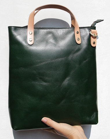 Handmade Leather tote bag shopper bag for women leather shoulder bag handbag - EverHandmade