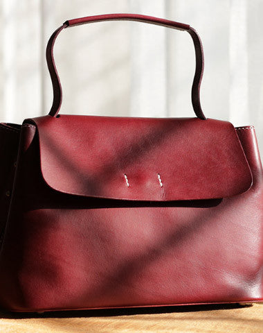 Handmade Leather tote bag shopper bag for women leather shoulder bag handbag - EverHandmade
