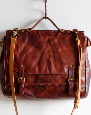 Handmade Leather messenger bacg stachel bag for women leather shoulder bag
