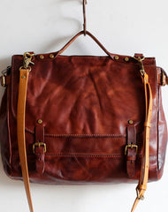Handmade Leather messenger bacg stachel bag for women leather shoulder bag - EverHandmade