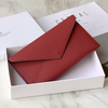 Red Envelope Leather Womens Long Wallet Slim Clutch Checkbook Wallet for Women