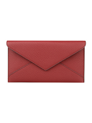 Red Envelope Leather Womens Long Wallet Slim Clutch Checkbook Wallet for Women
