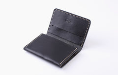 Handmade Leather Womens Small Card Wallet Front Pocket Wallet Card Holder for Women