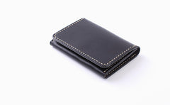 Handmade Leather Womens Small Card Wallet Front Pocket Wallet Card Holder for Women