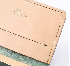 Handmade Leather Womens Small Card Wallet Front Pocket Wallet Card Holder for Women