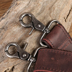 Red Brown Leather Mens Casual Barrel Postman Bag Side Bag Bucket Messenger Bag For Men