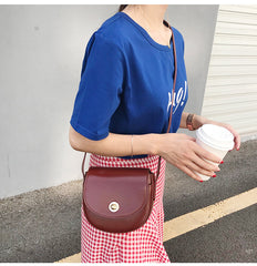 Red Leather Saddle Womens Shoulder Bag Purse Crossbody Bag For Women