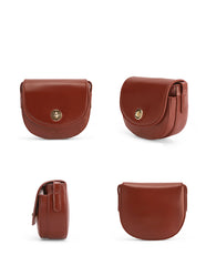 Red Leather Saddle Womens Shoulder Bag Purse Crossbody Bag For Women