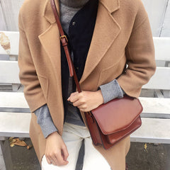 Red Leather Womens Shoulder Bag Purse Crossbody Bag For Women