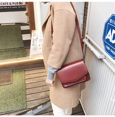 Red Leather Womens Shoulder Bag Purse Crossbody Bag For Women