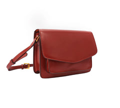 Red Leather Womens Shoulder Bag Purse Crossbody Bag For Women