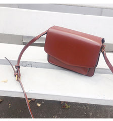 Red Leather Womens Shoulder Bag Purse Crossbody Bag For Women