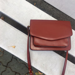 Red Leather Womens Shoulder Bag Purse Crossbody Bag For Women