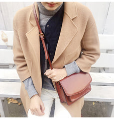 Red Leather Womens Shoulder Bag Purse Crossbody Bag For Women