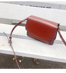 Red Leather Womens Shoulder Bag Purse Crossbody Bag For Women
